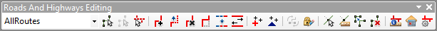Roads And Highways Editing toolbar Roads And Highways Editing toolbar